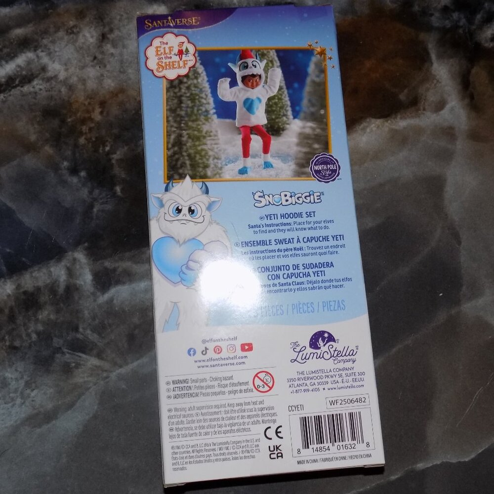 Claus Couture Elf on the Shelf Clothing Yeti Monster Hoodie Set Outfit NEW - Picture 3 of 3
